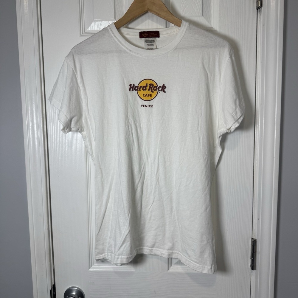 Hard Rock Cafe Venice T Shirt Top White XL Logo